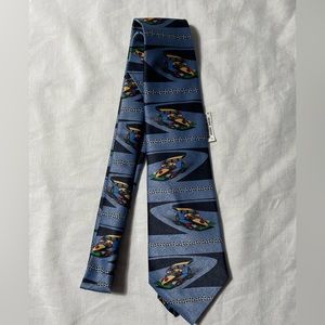 NWT Vintage 90s Disney Unlimited Mickey Mouse Go Kart Tie mens